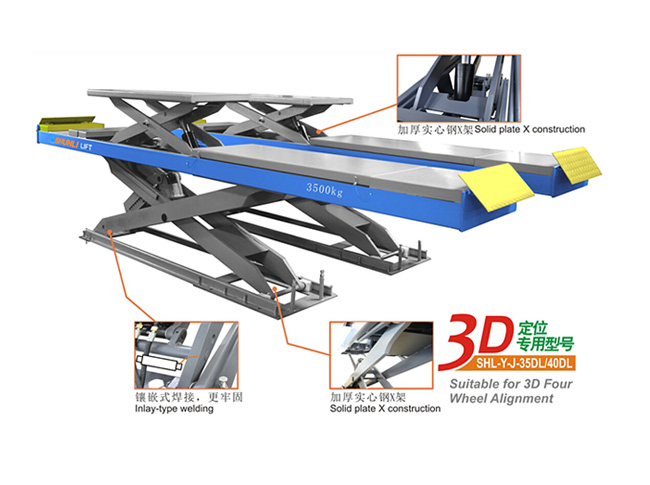 SHL-Y-J-35DL/40DL Double Level Scissor Lift for Four Wheel Alignment 