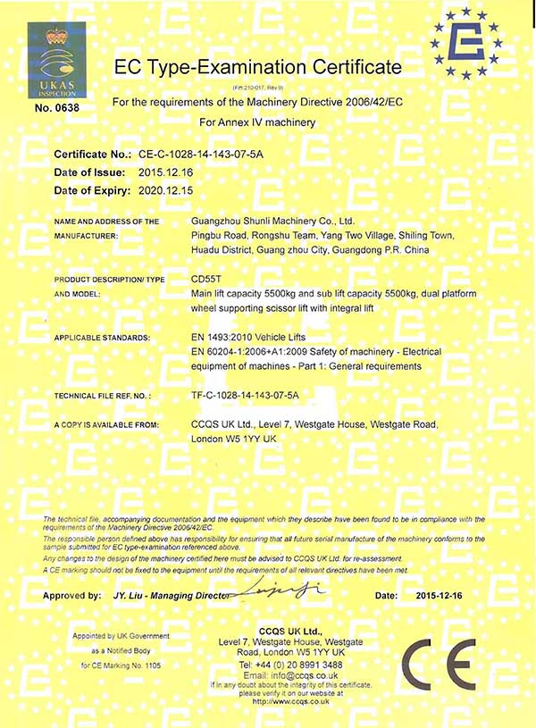 CD55T Certificate