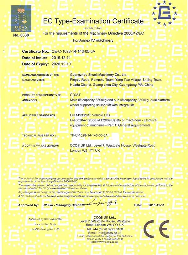 CD35T Certificate